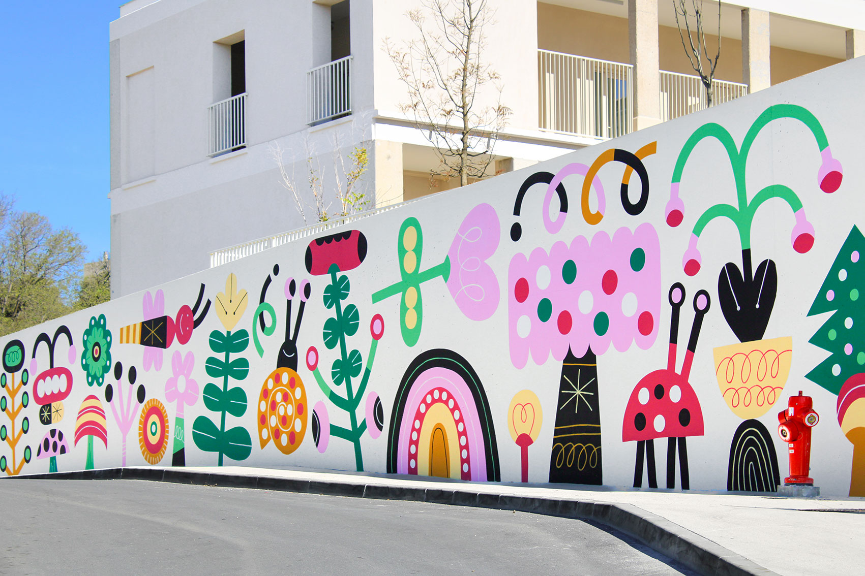 La fresque de Cécile Jaillard au Groupe scolaire Aygalades-Oasis © Planète Émergences
